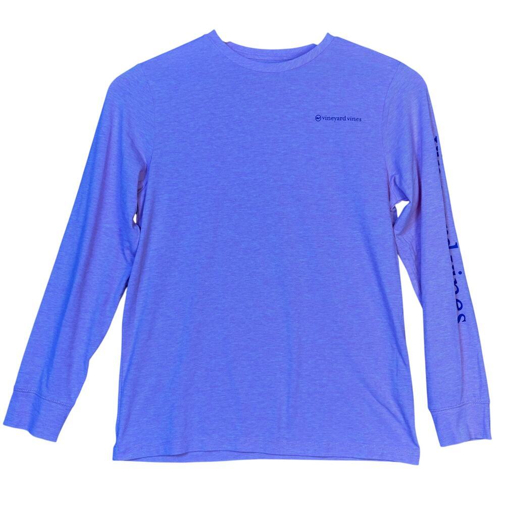 Vineyard Vines Boys Edgartown Long Sleeve T-Shirt Medium Light Pink Performance